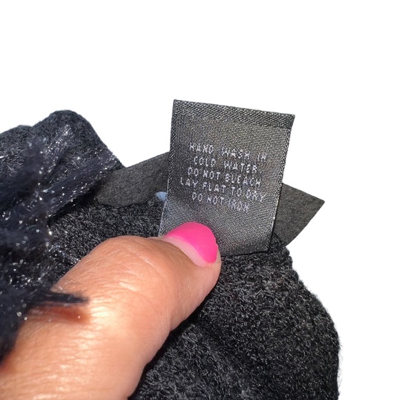 Steve Madden Black Faux Fur-Collar Poncho, One Size - Picture 8 of 10